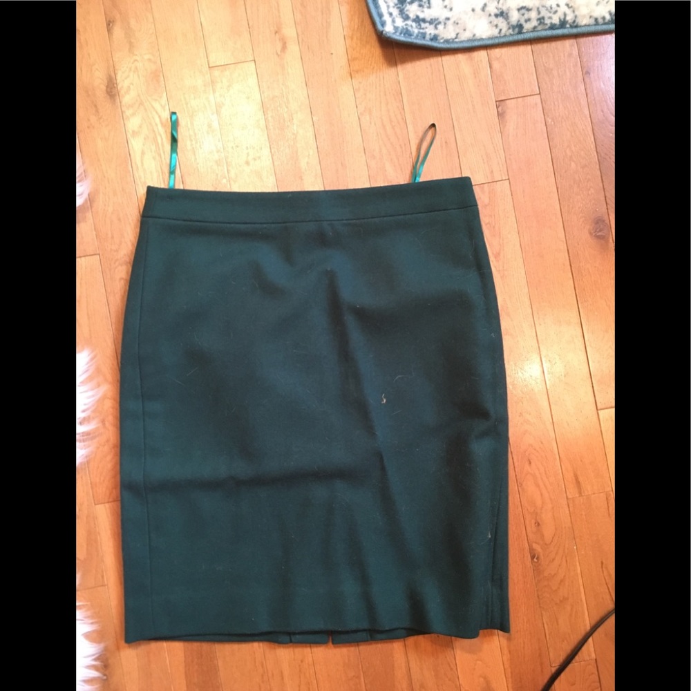 Emerald green pencil skirt from J. Crew